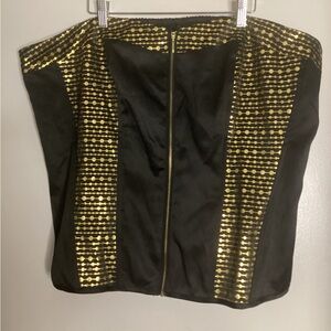 Ashley Stewart Black Strapless Top 4X